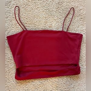 Crop tops, one red and one black, both only worn twice, size M
